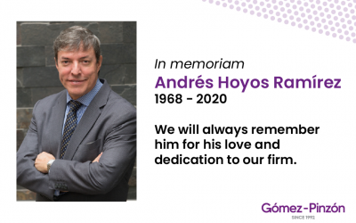Press release: Andrés Hoyos, partner from Gómez-Pinzón, has passed away